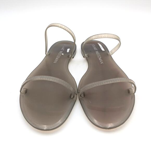 Stuart Weitzman Sawyer Slide Sandals Slip-On Women's Grey Size US9B EU39.5 - Picture 2 of 13
